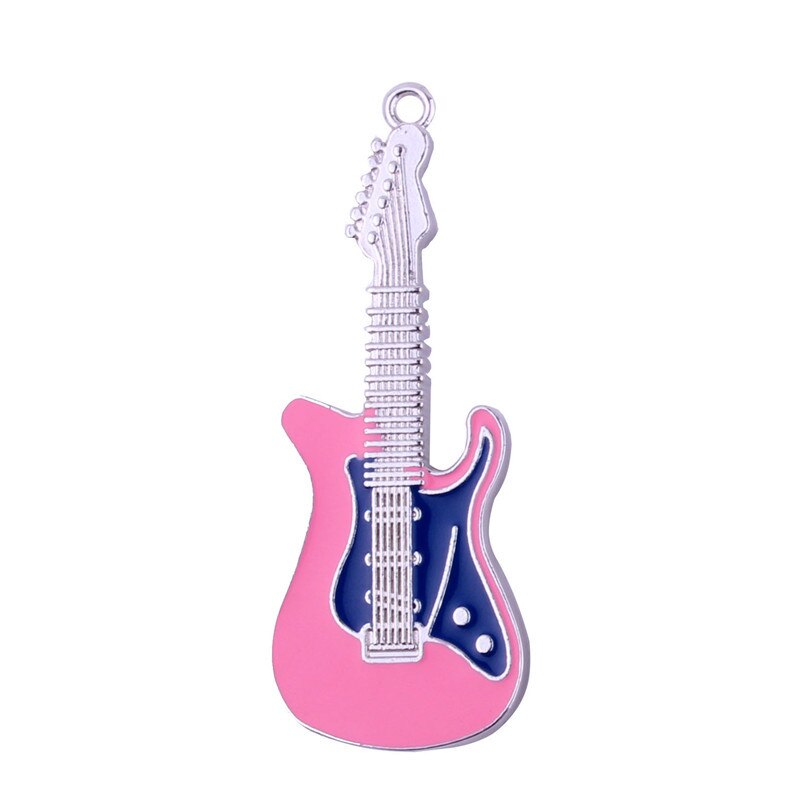 SHANDIAN nowy Rock and roll elektryczny kształt gitary pamięć USB muzyka pen Drive metalowy pendrive 4GB 16GB 32GB karta pamięci 64GB: 64GB / Pink