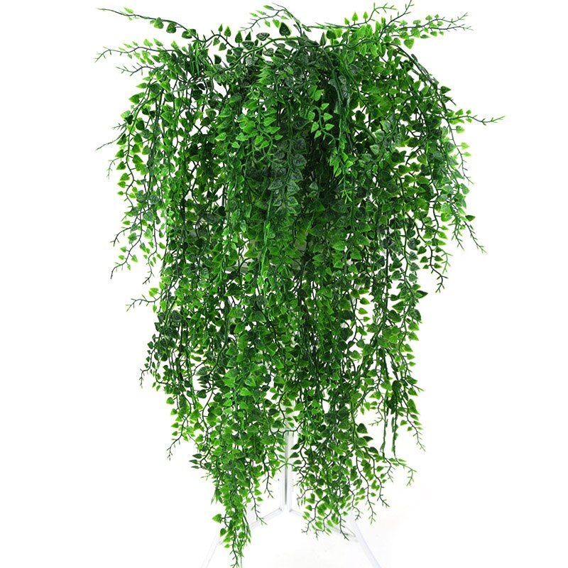 Kunstige planter hængende hjem bryllup dekoration vin grønt krans imiteret pil rattan hjem have bryllup dekoration: 15
