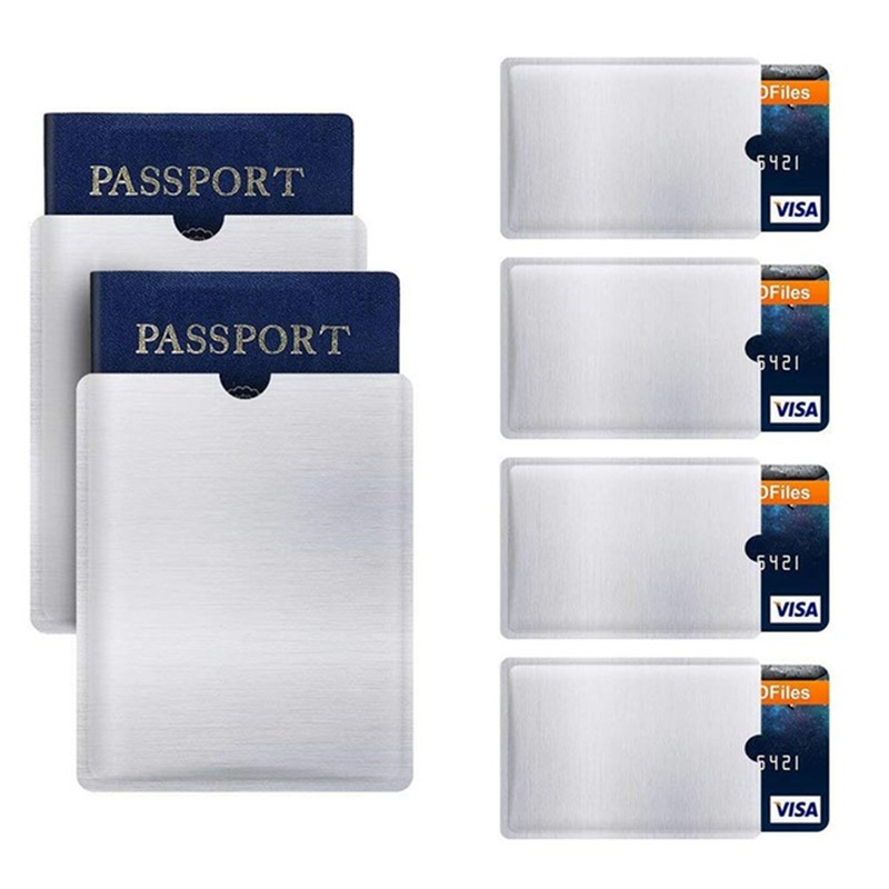 6 Pack Rfid Blocking Mouwen Anti Diefstal Rfid Card Protector Rfid Blocking Mouwen Identiteit 4 Credit Card 2 Paspoort Portemonnee pocket