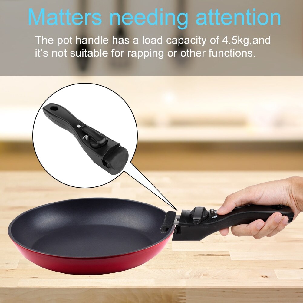 Poignée de casserole universelle amovible, Anti-brûlure, démontable, pratique pour la cuisine