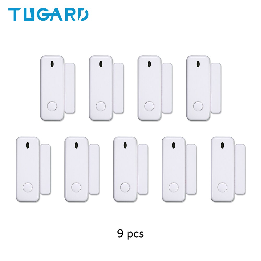 Tugard  d10 mini vindue dør alarm sensor 433 mhz trådløs dørlås kontakt tilbehør til sikkerhedsalarm vært: Yk -008-d10-9 stk