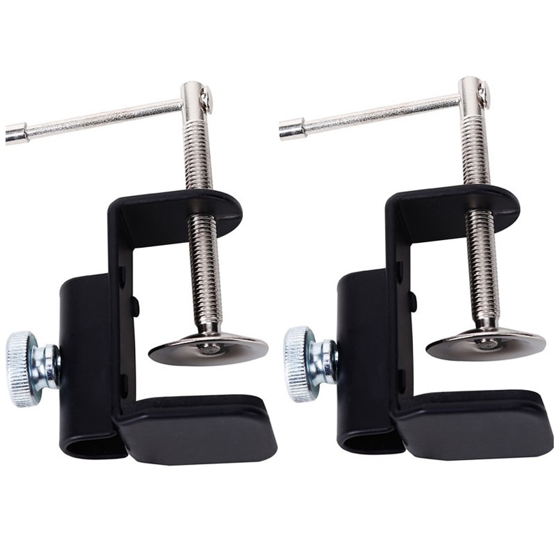 Cantilever Bracket Clamp Holder Metal Desk Lamp Clip Fittings Base Hose with 12MM Hole Diameter and Non-Slip Mat for Mic Stand: Default Title