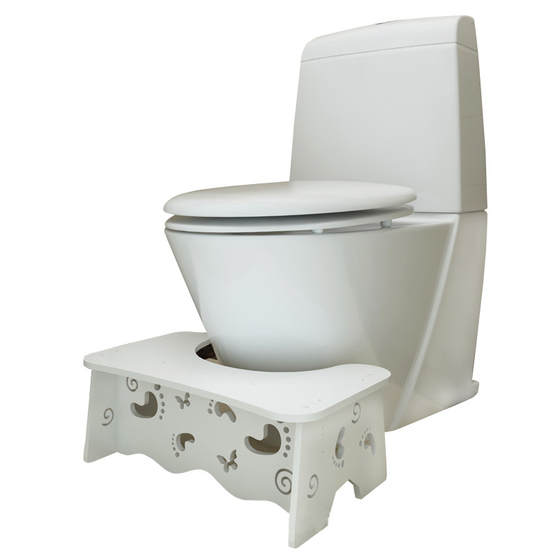 Skridsikker toiletskammelbænk til kommodehjælp squatty step fodskammel potte hjælper med at forhindre forstoppelse badeværelsestilbehør
