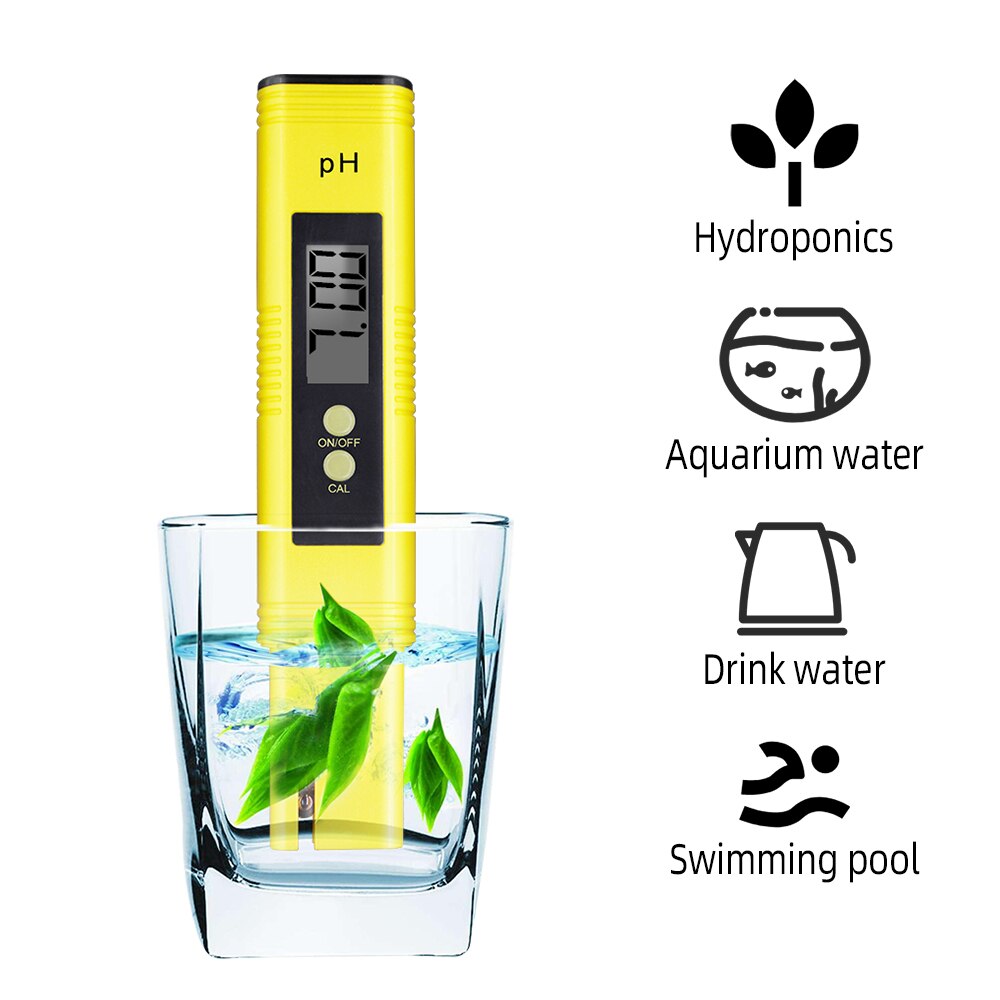Digital PH Meter Waterproof Acidity Tester Water Test Purity Monitor 0.01 PH Detector for Aquarium Pool 50%OFF: C with retail box