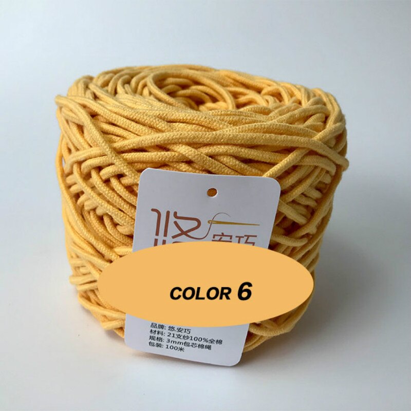 3mm Macrame Cord Yarn 100% Cotton Braided Rope Waving Twisted-Cord For DIY Crafts Knot Handbags Wall Hanging Plant Hanger Pillow: 6