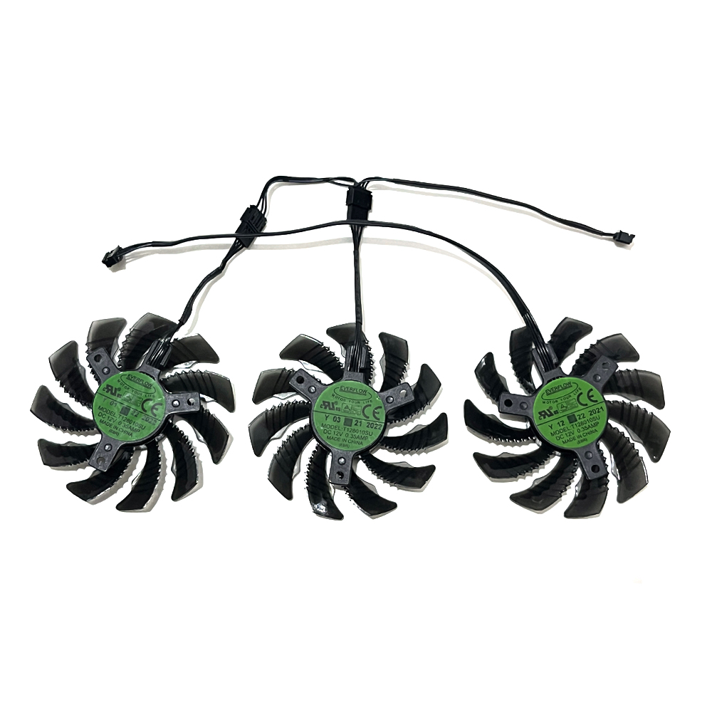 Original 75MM 4PIN 0.35A PLD08010S12HH T128010SU Video card cooling fan，For Gigabyte RTX 3070 EAGLE Video card