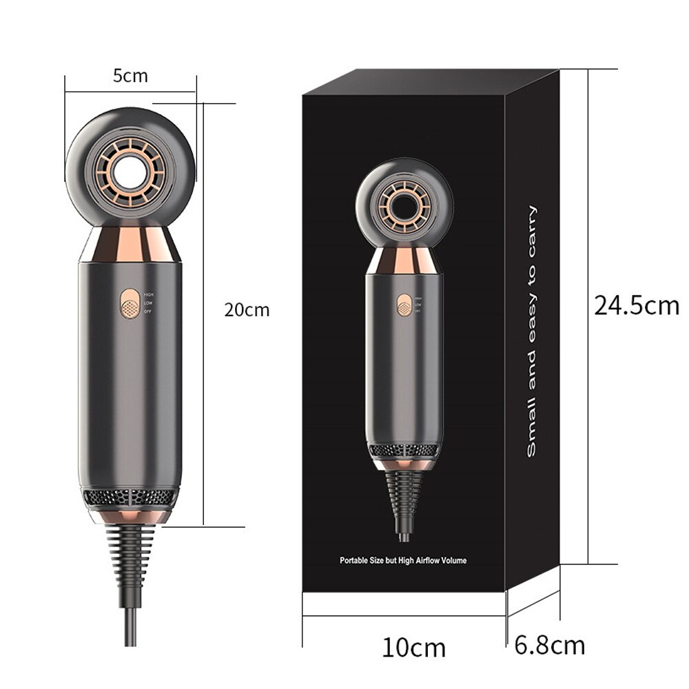 800W Professionelle Blattlosen Mini tragbare trockner reise haartrockner Zauberstab-montiert haar Blowdryer