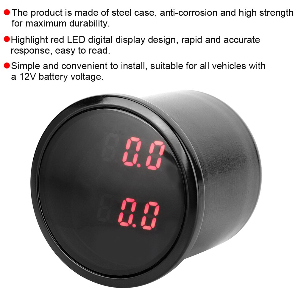 2inch Car Bar Turbo Boost Gauge Meter LED Red Digital Display Air Pressure Sensor Kit digital turbo gauge boost pressure gauge