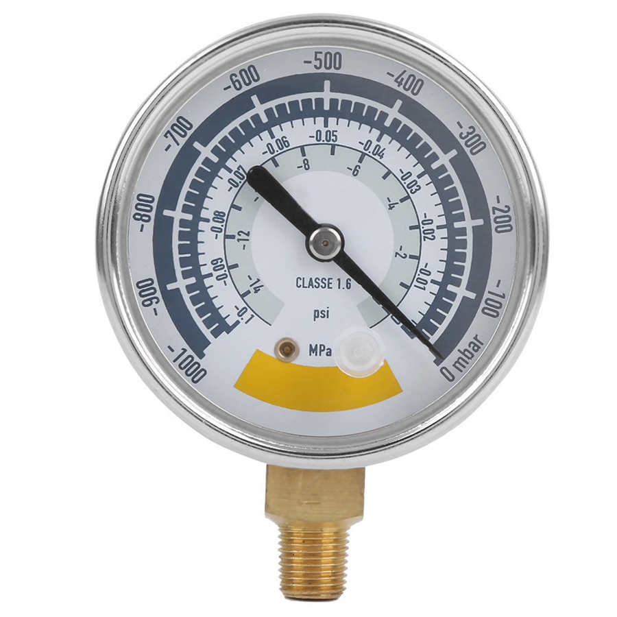 Rvs Mini Dial Portable Dual Schaal Wijzerplaat G1/4in Manometer Luchtdruk Meten Gage Meet Voor Thuis