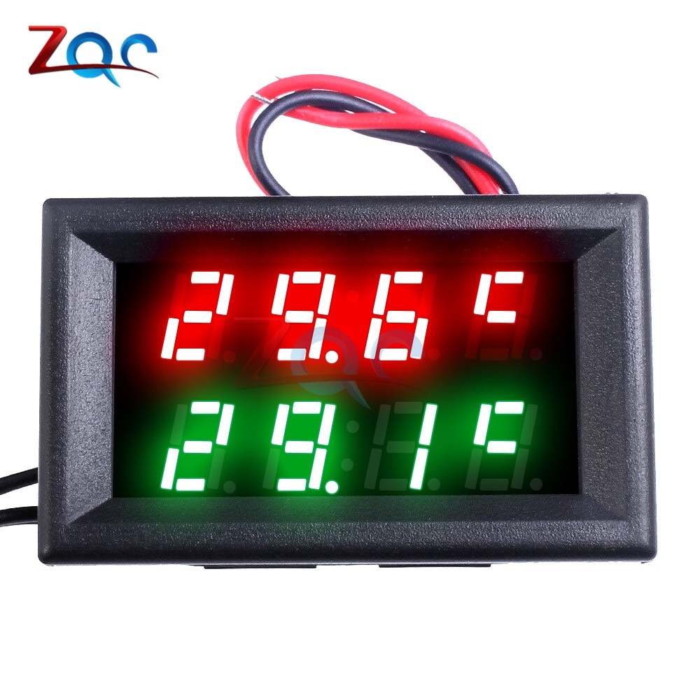 Dobbelt led display digitalt termometer termograf temperatursensor måler detektor tester monitor til køleskab akvarie auto bil