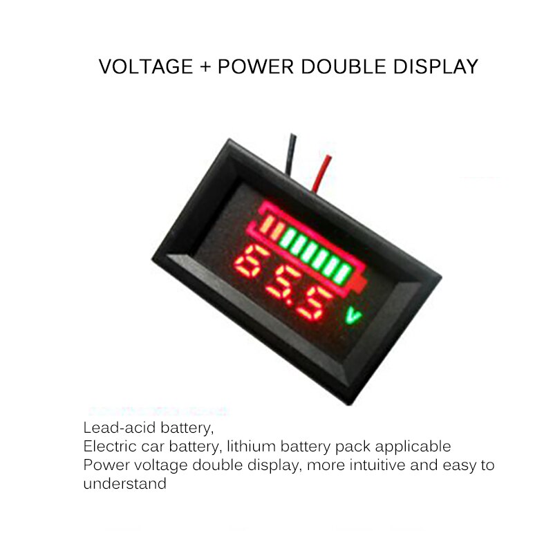 Runleader Led-batterijniveaumonitor, volt. 12 V/24 V, laad- en ontladingsindicator – alleen geschikt voor loodzuurbatterijen, werkt met Golf Club Car Linker Fork Scrubber RV trailer go-cart Runleader Led-batterijniveaumonitor, volt. 12 V/24 V, laad- en ontladingsindicator – alleen geschikt voor loodzuurbatterijen, werkt met Golf Club Car Linker Fork Scrubber RV trailer go-cart