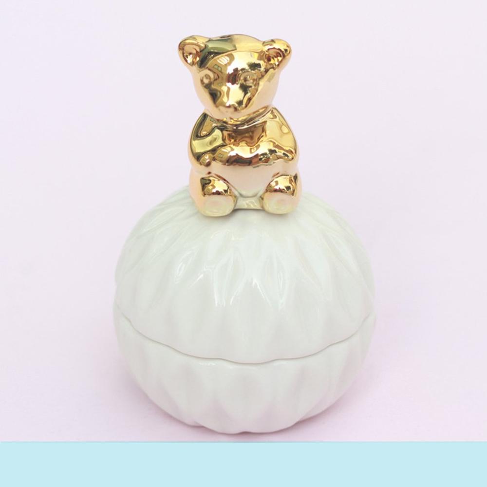 Złota biżuteria ceramiczna pudełko z pokrywą wiewiórka rozgwiazda ptak niedźwiedź królik schowek ins dziewczyna upominek w kształcie serca