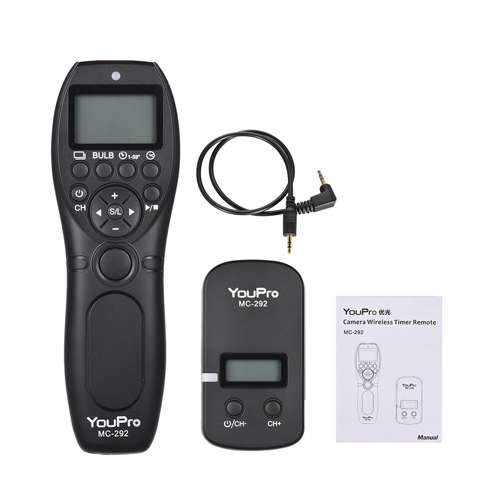 YouPro – télécommande sans fil MC-292 G N3 2.4G, minuterie LCD, obturateur, transmetteur récepteur 32 canaux pour Canon
