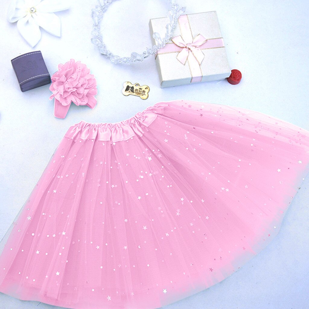 Kinder Mädchen Petticoat Paillette Stern Pettiskirt Haar Band Tutu Rock Dancewear roten tutu rock kinder röcke rock für kinder mädchen