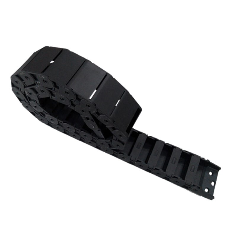 Jflo 18 x 50mm plastdragkedja 1 meter halvsluten inuti öppningskabel med kopplingstankar cnc