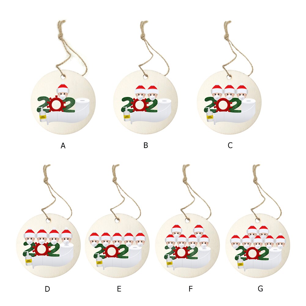 Diy Houten Masker Sneeuwpop Kerstboom Hanger Kerstman Met Masker Opknoping Ornamenten Decoraties Christmas Party