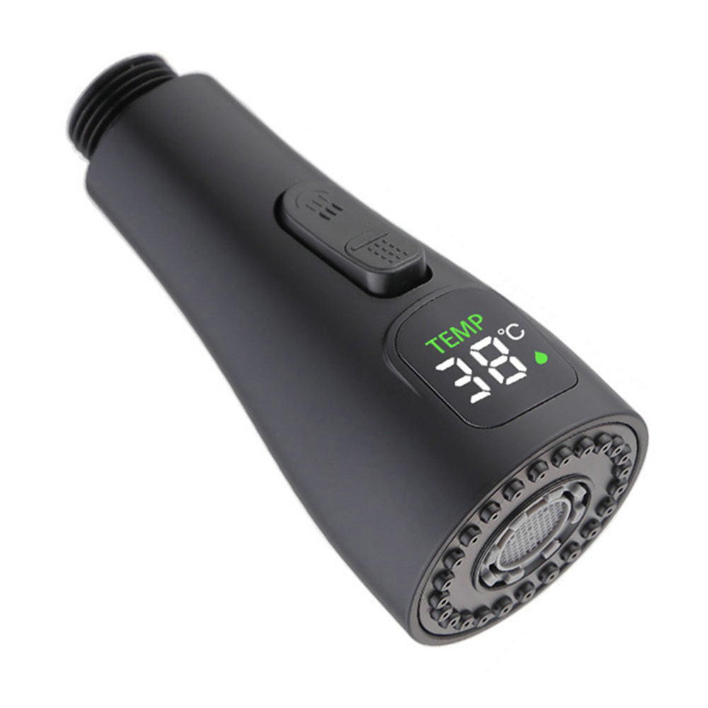 Kitchen Faucet Head LED Faucet Tap Nozzle Replacement Water Saving Reduce Bills Kitchen Swivel Head Digital Pull-out Nozzle