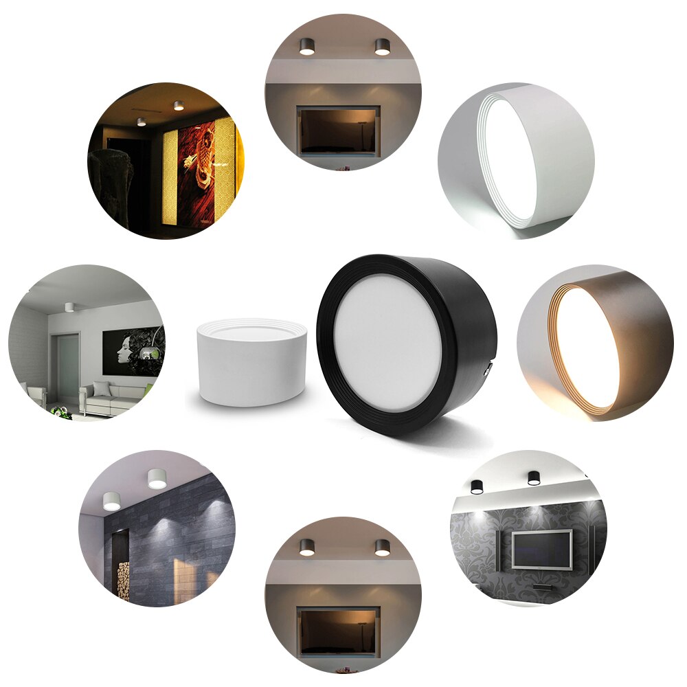 DONWEI Indoor Decor LED Plafondlamp Ronde Opbouw Plafond Lamp voor Thuis woonkamer Hal 7 W 12 W 18 W 24 W