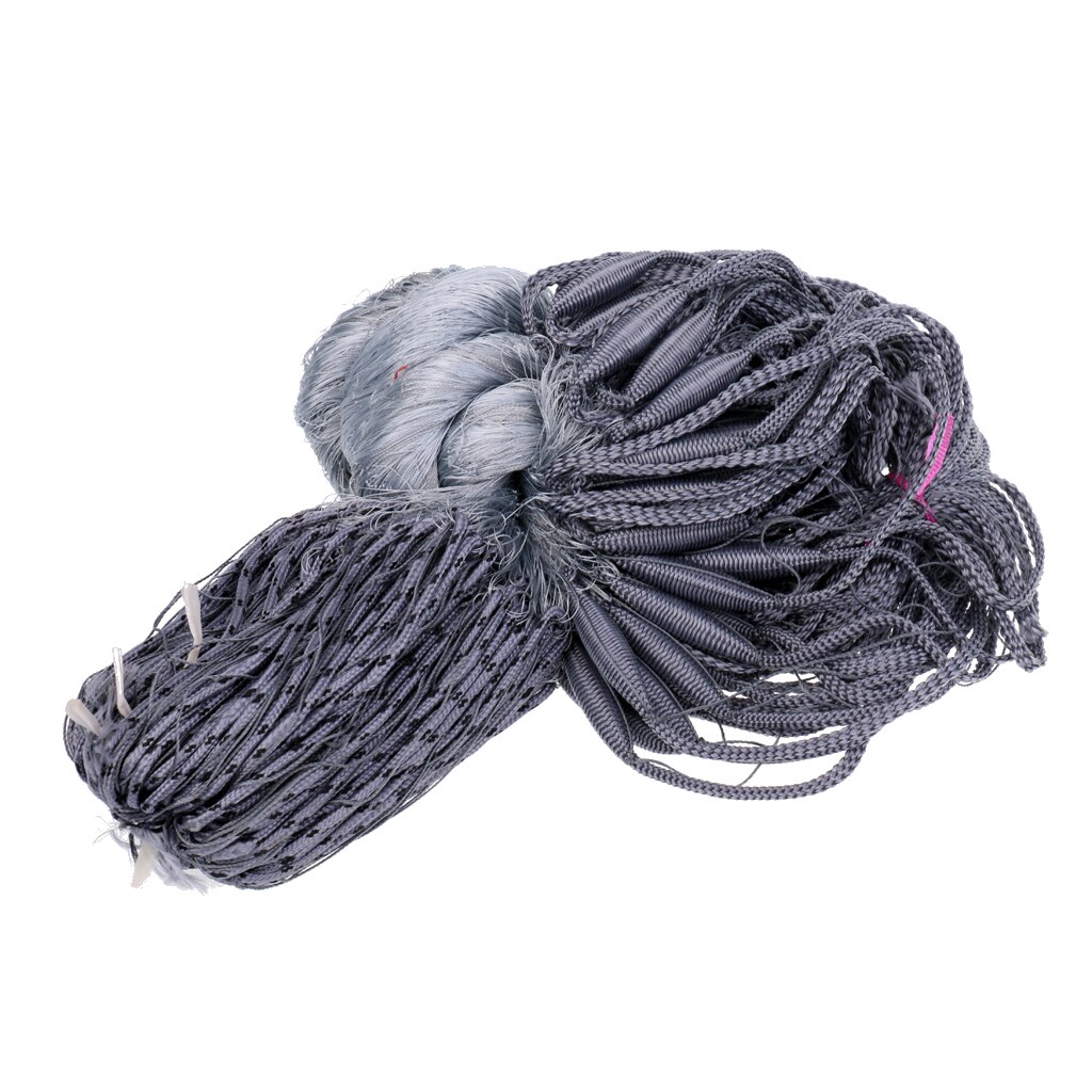 Fishermen Fishing Gill Net Gillnet Fishing Net 4 x 4cm Mesh Hole Grey