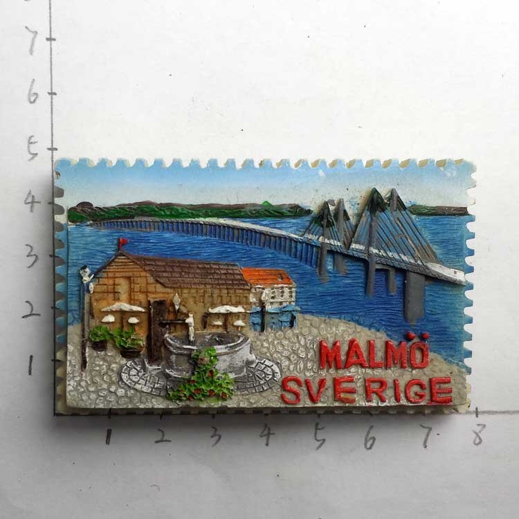 Zweedse Originele Malmö Toeristische Souvenirs Magnetische Koelkast Stickers Creatieve Decoraties Speciale Aanbieding