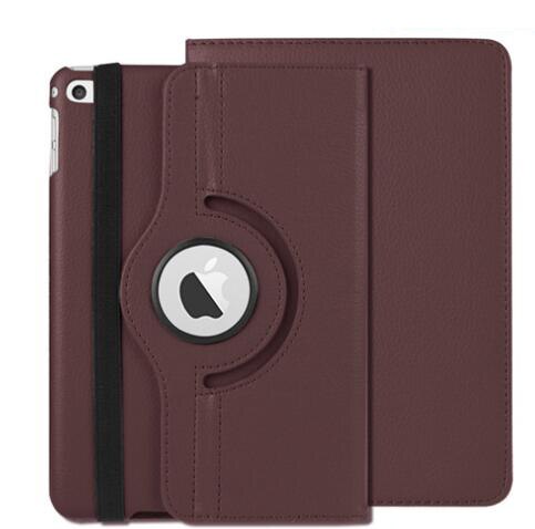 Funda capa voor hoes ipad 2 3 4 a1395 a1396 a1397 a1416 a1430 a1403 9.7 inch tablet hoes 360 rotatie flip cover hoes: Bruin