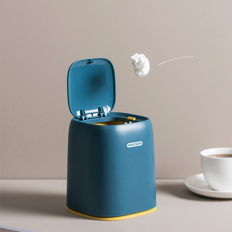 Desktop Prullenbak Thuis Tafel Diversen Afval Bin Met Deksel Woonkamer Bureau Vuilnisbak Vuilnisbak Vuilnis Opslag Emmer