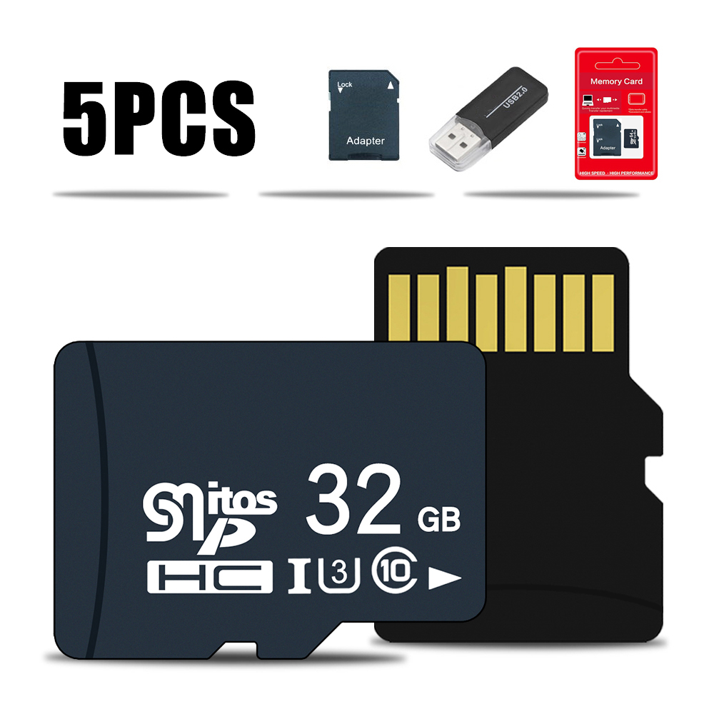 5PCS TF Card Class10 128GB 256GB cartao de memoria 32GB 64GB 16G SD Card 8G 4GB 2GB Flash Memory Card for Digital Devices
