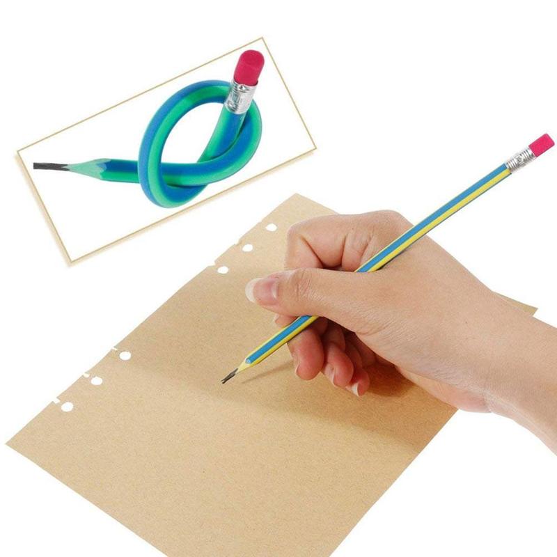 20pcs 10pcs 5pcs Soft Flexible Bendy Pencils Fun Bend Soft Pencil Band Kids Children School Supplies Stationery