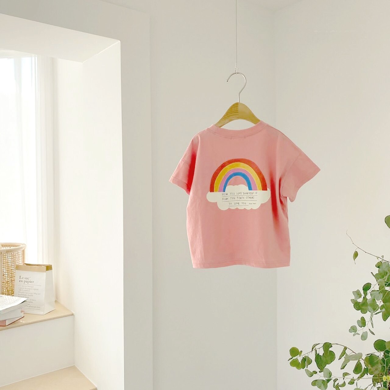 Koodykids Baby Grils Jongens Korte Mouw T-shirt Zomer Peuters Jongens Meisjes Regenboog Gedrukt Soft Tees Eenvoudige Rainbwo Bodysuits