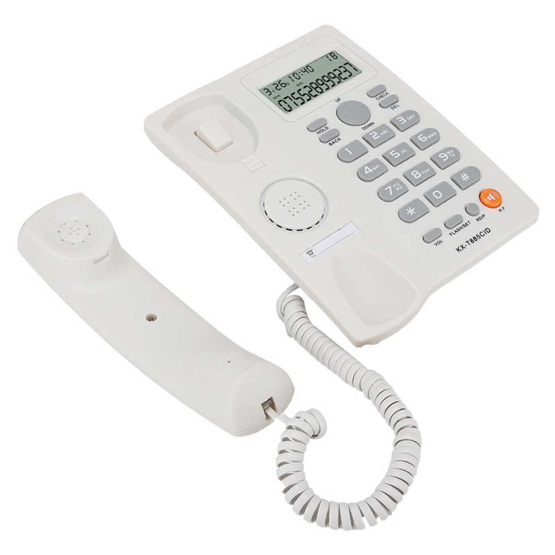 Landline Home Phone Desktop Fixed Wired Telephone with Caller ID Display Hands‑free Calling Function for Home Office Hotel