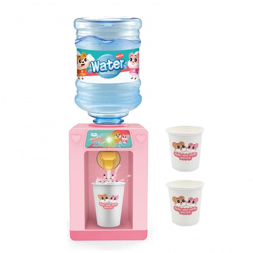 Mini dispensador de agua de simulación con sonido claro para niños, juguete para , fuente para beber, juguete de cocina de dibujos animados