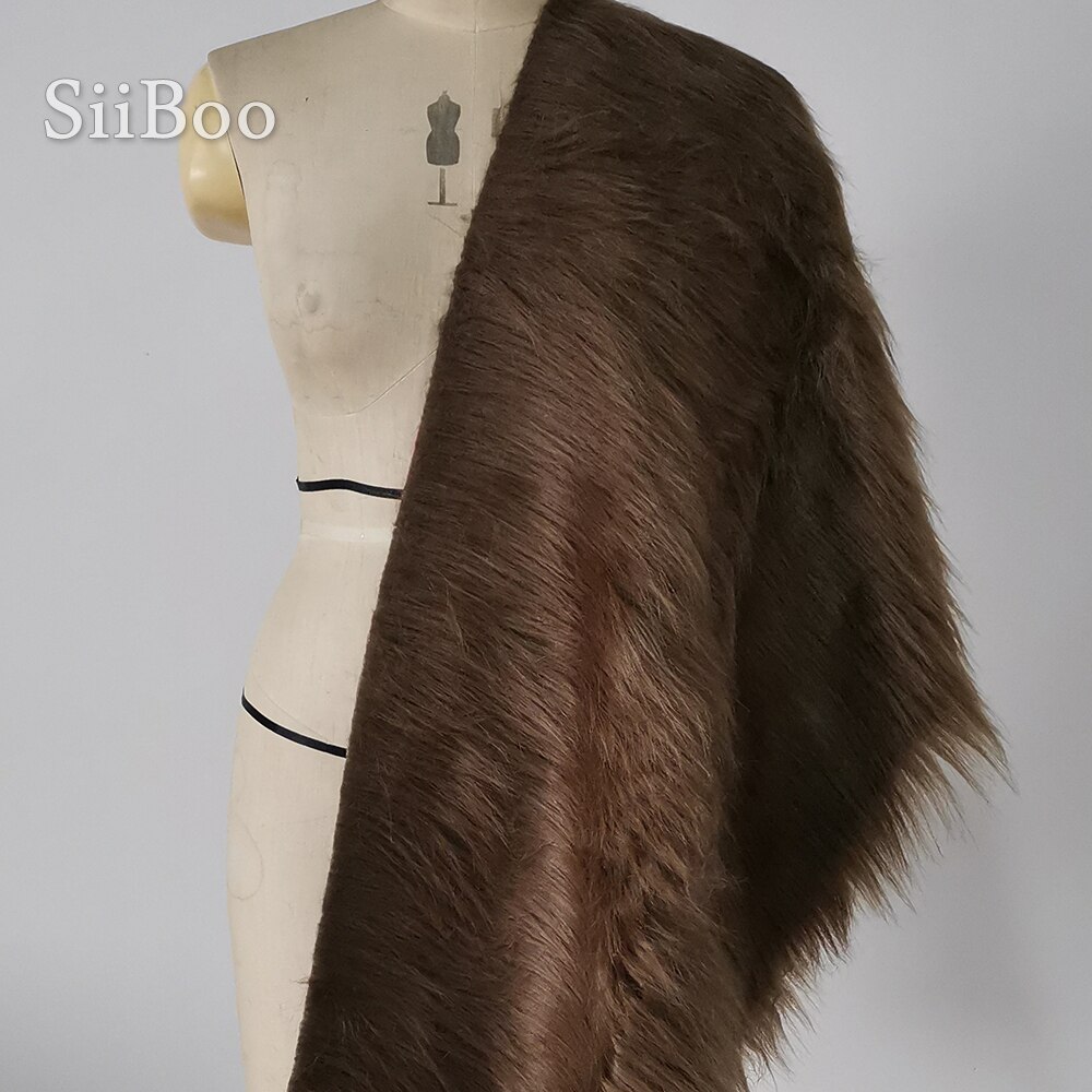 Hoogwaardige 9 Cm Lange Haar Koffie Faux Fur Stof Voor Winterjas Vest Cosplay Stage Decor 150*50 Cm 1 Stuk SP3759