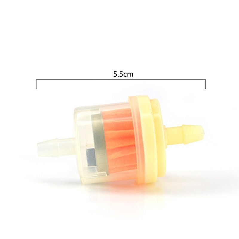10 st universal inline gas/bränslefilter 6mm-7mm 1/4 " gräsklippare liten motor motorcykel skoter bensinfilter klart inline gas