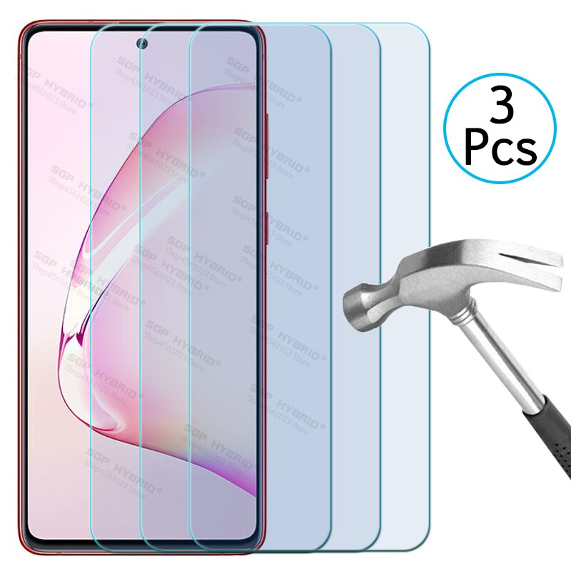 Vidrio templado para Samsung Galaxy Note 10, Note 10, S10 lite, 10 lite, S10lite, película de protección HD, protector de luz Sklo, cubierta completa, 3 uds.