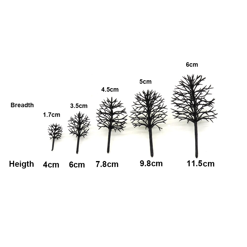100PCS Architecture Building Plastic Model Tree Trunk Making Trees Materials DIY Scene Railway Train Layout for Diorama