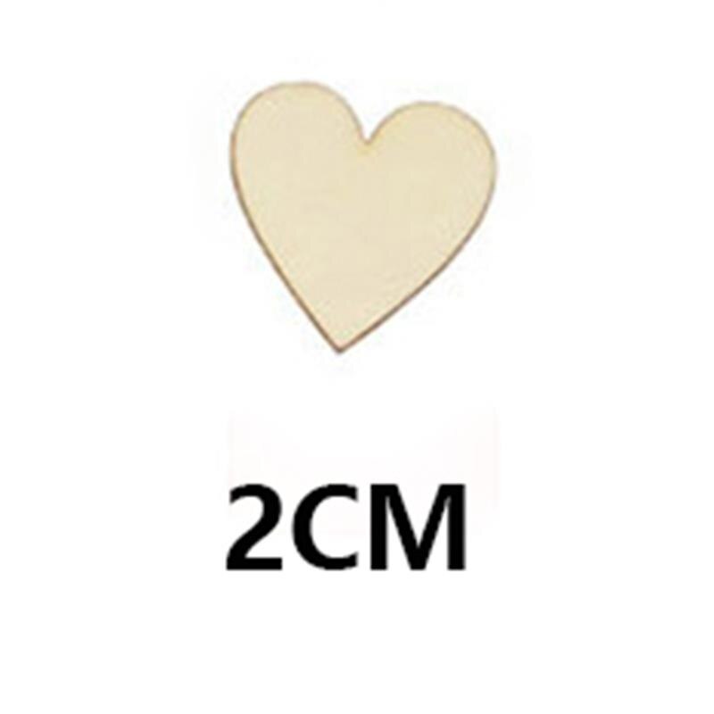 10-100 sztuk niedokończone drewniane serca puste plastry drewna 1cm-8cm DIY rzemiosło drewniane koło dyski na boże narodzenie malowanie ślub dekoracje: 20mm 100szt