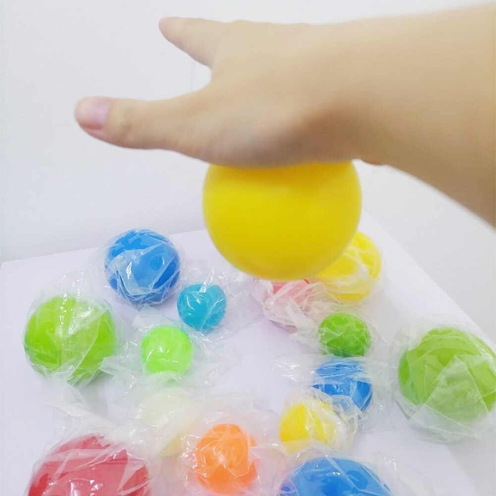 3pcs Stick Wall Ceiling Squeeze Decompression Ball Sticky Squash Suction Target Balls Stress Relief Vent Toys for Kids Adults