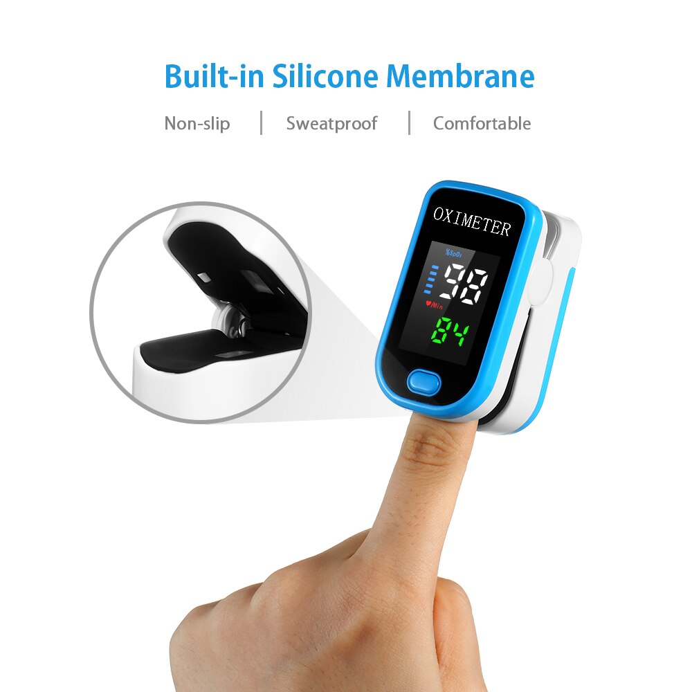 Portable Oximeter Finger Clip Blood Oxygen Monitor Pulse Rate Oxygen Oximeter without Battery for Men Women Kids