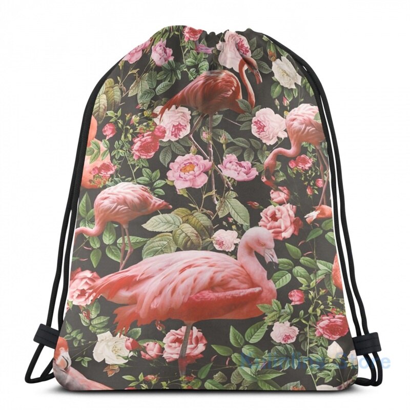 Rucksack mit lustigem grafikprint, blumen- und flamingomuster, usb-ladefunktion, herren-schulrucksack, damen-reiserucksack, laptoptasche: Beutel mit kordelzug