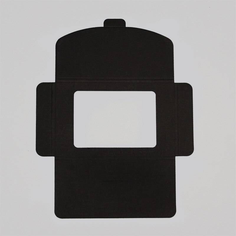 10Pcs/Pack Kraft Black Paper Envelope Message Card Letter Stationary Storage Paper: For Window Opening
