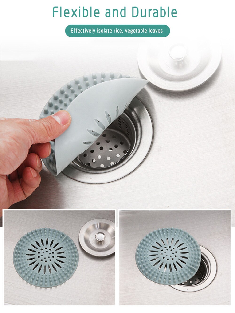 1Pc Douche Haar Filter Sink Drain Hair Stopper Catcher Douche Putdeksels Badkamer Accessoires Bad Riool Gootsteenzeefje