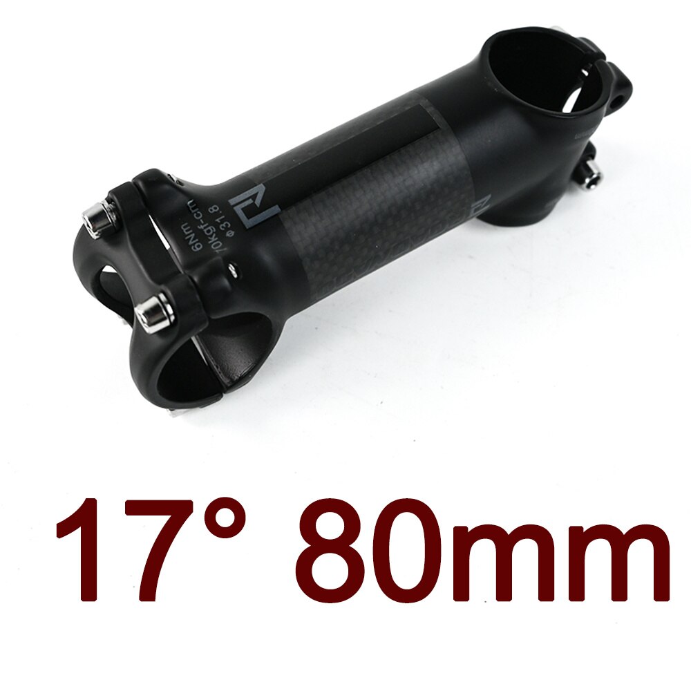ROADNADO MTB Bike Stem Carbon Fiber+Aluminum Alloy Bicycle Handlebar Stem Road Bike Stem 6/17 Degree 60/70/80/90/100/110MM: 17 Degree 80mm