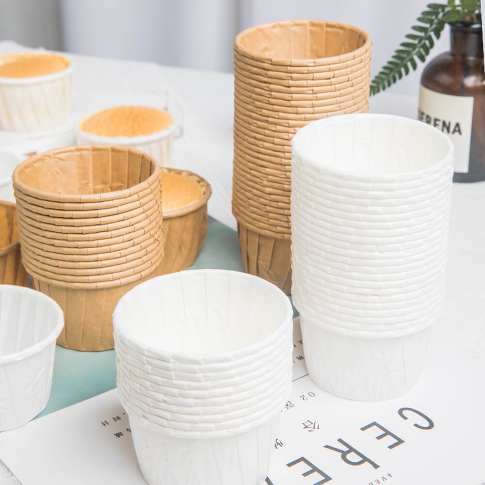 50 Uds papel para pastelitos taza de aceite de hornear taza bandeja de boda, caso Caissettes de Muffin envoltura de papel