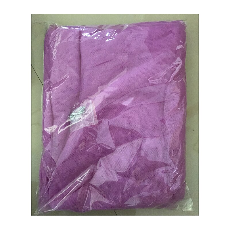 Four-door square mosquito net Outdoor Camping Portable Canopy Net With Storage Bag Insect Tent Protection Bedroom Full Netting: purple