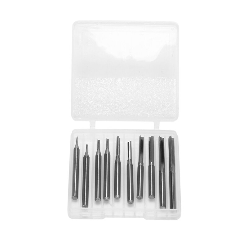 2 Flute Straight Milling Cutter 3.175 Shank End Mill For Hardwood Acrylic MDF PVC Engraving Bit Carbide CNC Router Bit: Default Title