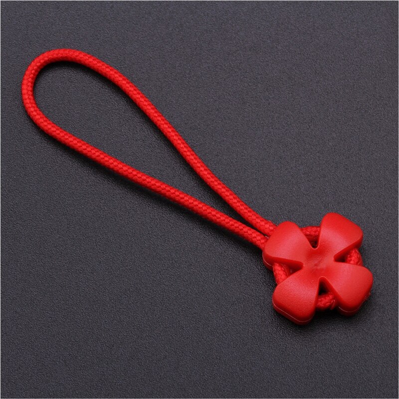 10 Pieces/Pack PVC Zipper Puller Flower Zipper Slider Coat Wallet Suitcase Accessories: red