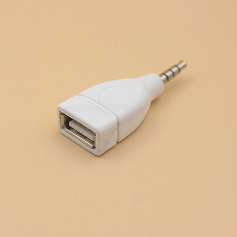 Universal 3.5mm AUX Jack Audio Plug To USB 2.0mm Converter USB Aux Cable Cord For Car MP3 Speaker U Disk USB Flash Drive Adapter