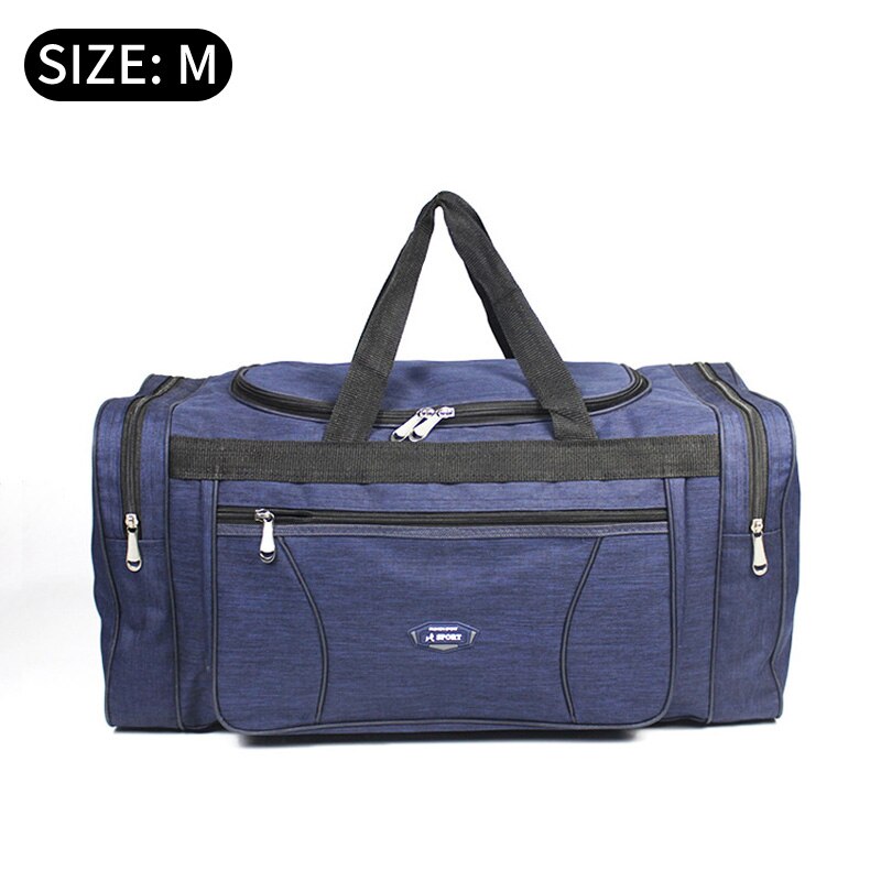 Bolsa de viaje Oxford para hombre y mujer, Maleta de viaje, bolsa de gran capacidad para hombre, bolsa deportiva para gimnasio XAB1: Medium Blue