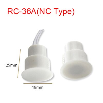 10 Pcs Wired Door Window Sensor Recessed Magnetic Contacts Security Reed Switch Alarm For Home Security Alarm White: RC-36A NC Type