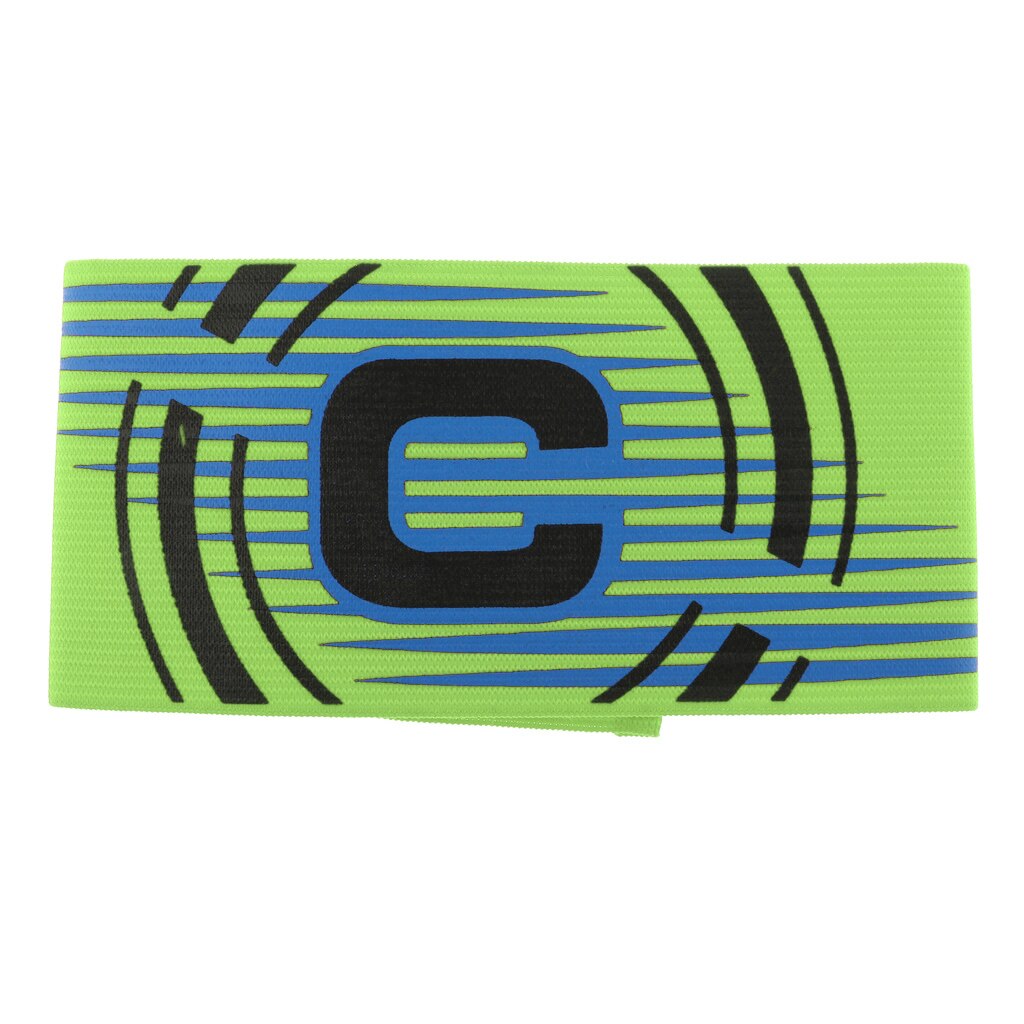 Adjustable Captain Armband Soccer Football Rugby Arm Bands for Youth and Adult,Anti: Shiny Green